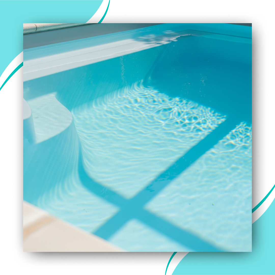 Pool with clear water and a smooth surface